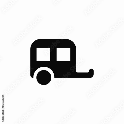 caravan truck icon sign vector