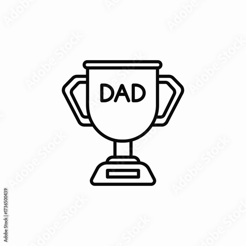 dad day cup award icon sign vector
