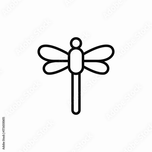 dragonfly insect icon sign vector