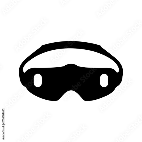 Sleek black minimalist design of sleep mask with eye openings and strap