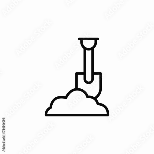 gid shovel icon sign vector