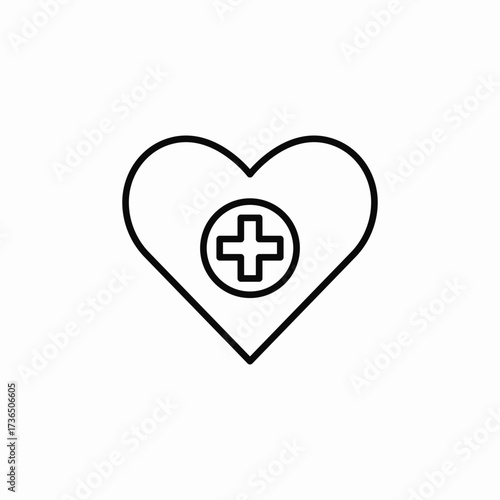 medicine heart love icon sign vector