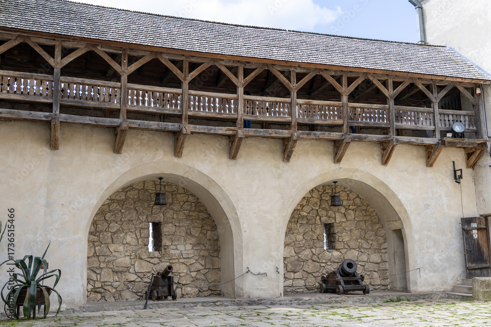 Fototapeta premium Facade old castle in day