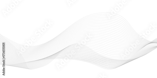 Abstract wavy lines on transparent background with grey smooth element swoosh speed wave modern stream background. You can used for banner, template, wallpaper, business wave curve lines background.	
