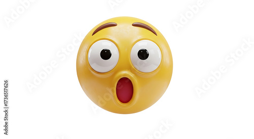 A yellow emoji face with wide, surprised eyes and an open mouth, expressing shock or astonishment.
