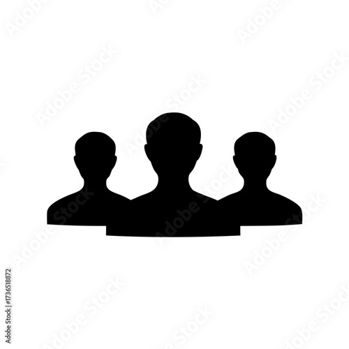 Three anonymous people together in a group or team concept image