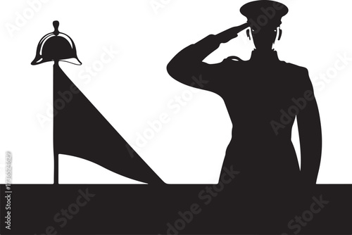 Remembering service, honoring sacrifice silhouette
