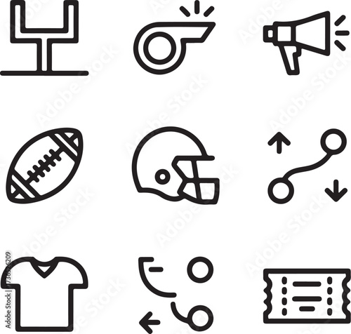 Game day icons for football fans everywhere