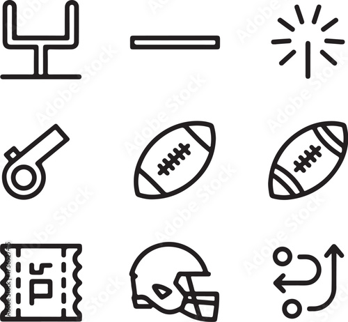 Exciting football icons for your project design