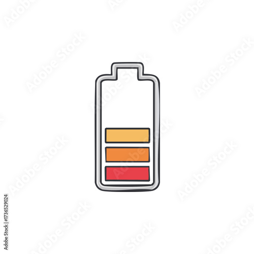 A fully charged battery icon, illustrating the concept of energy levels, power, and device readiness.