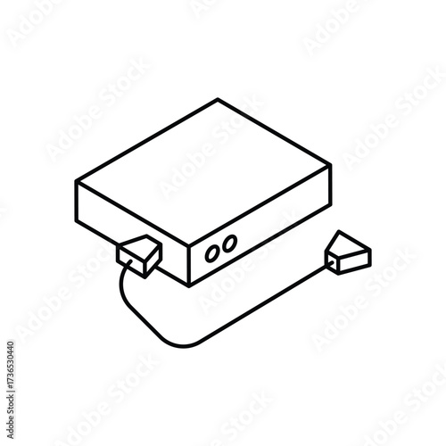 External Hard Drive Oultine Icon - Technology Symbol