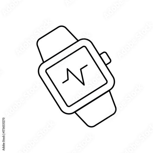 Smartwatch Oultine Icon - Technology Symbol
