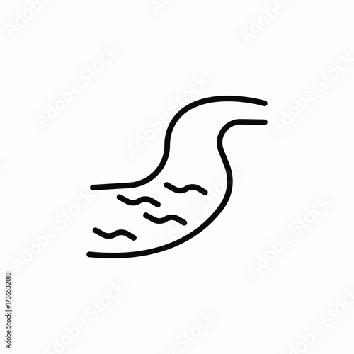 river water icon sign vector