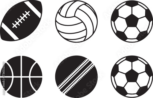 Sports ball collection for team spirit designs