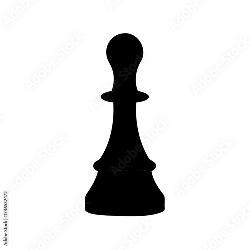 Silhouette of a Chess Pawn, representing strategy, tactics, and board games