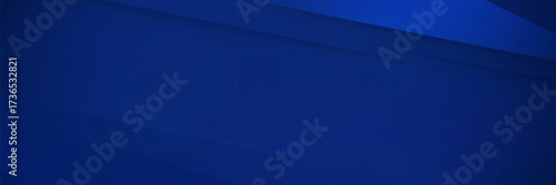Blue tech geometric background with diagonal lines and shadows. Modern template design for cover, flyer, web and banner.