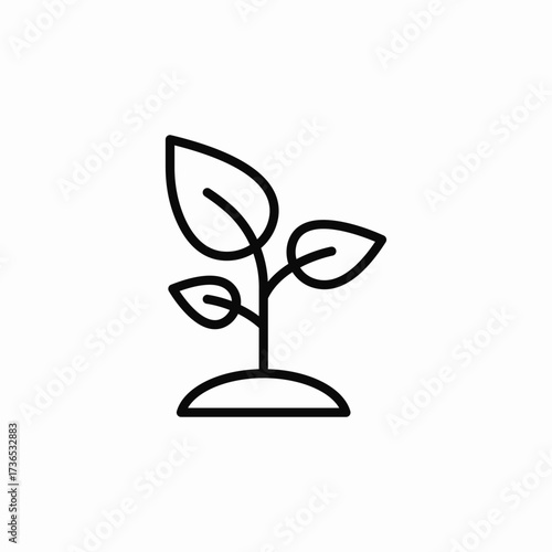 sprout plant icon sign vector