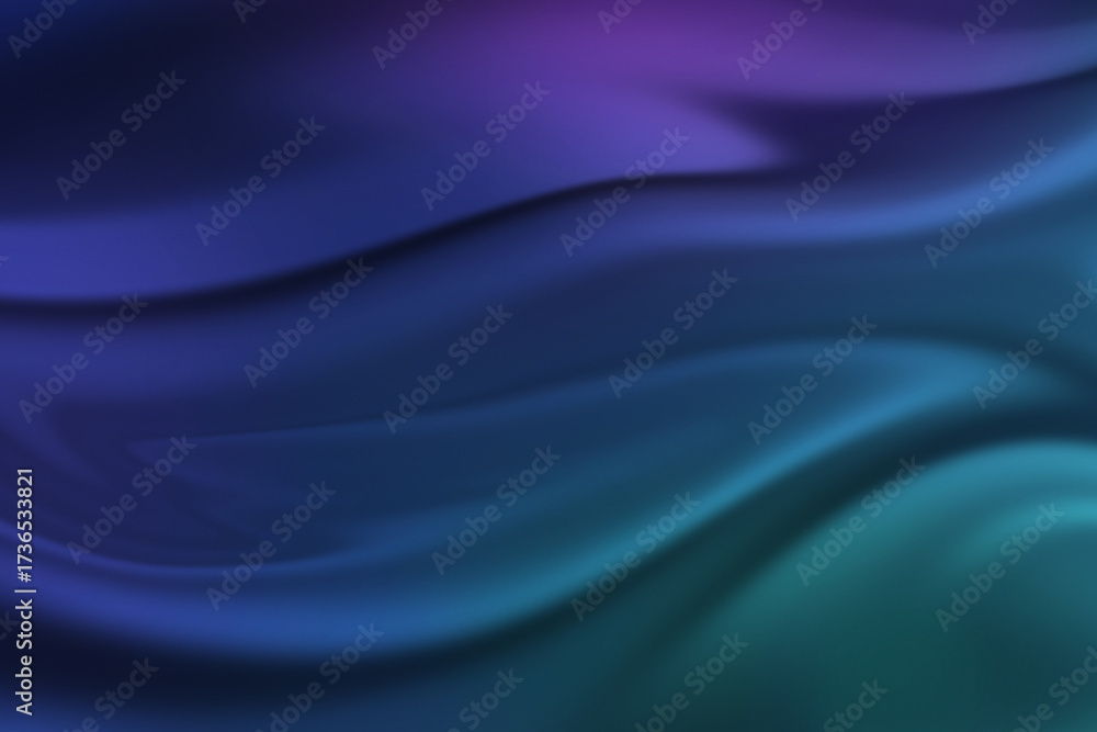 Obraz premium Illustration of abstract smooth waves of deep blue and teal, creating a serene and calming visual for digital backgrounds and graphic design