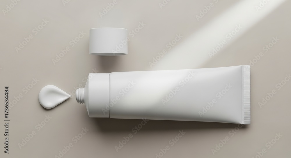 Fototapeta premium Cosmetic Cream Tube Mockup