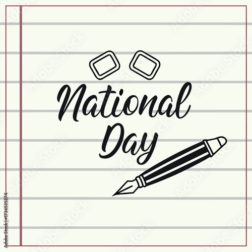 Handwriting, Pen, Paper, Writing, Calligraphy, Notes, Letter, Education, National day, Creative writing (6).eps