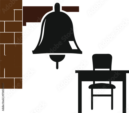 vector illustration of a vintage bel