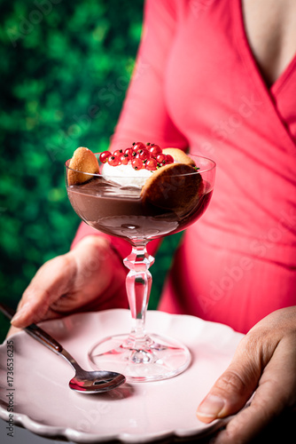 Chocolate Dessert at a Cafe