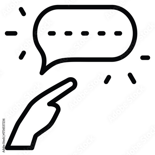 Explanation Icon Line Vector Illustration
