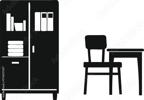 set of furniture icons