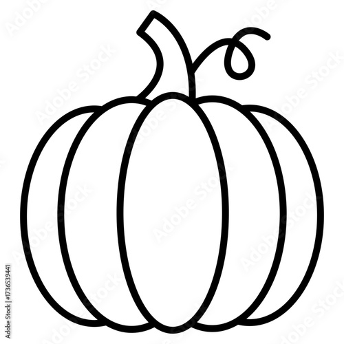 pumpkin line icon