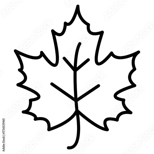 maple leaf line icon