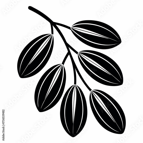 Black colour Dates and tea cup for iftar silhouette vector illustration, solid white background (5).eps