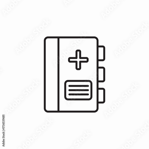 medicine book icon sign vector