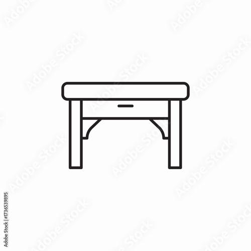 table drawer icon sign vector