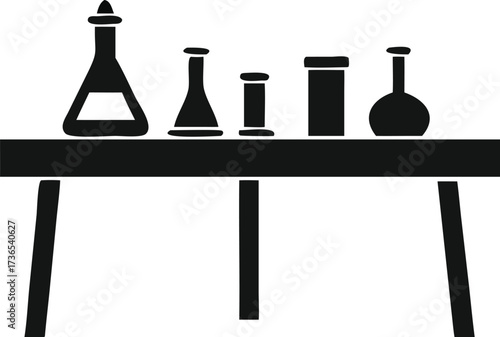 laboratory test tubes with chemicals