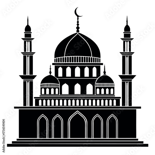 black-colour-mosque-silhouette-vector-illustration (5).eps
