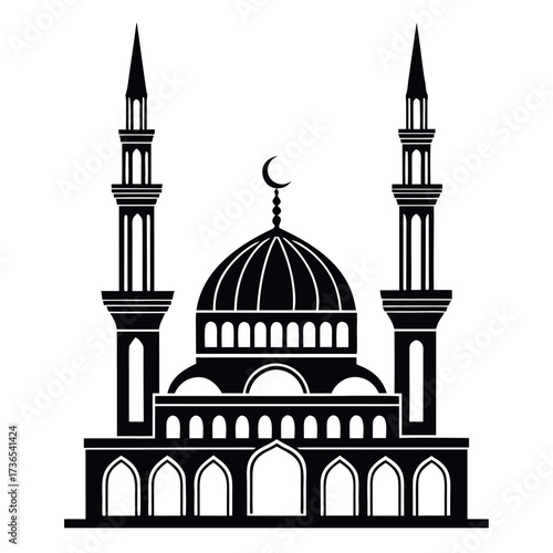 black-colour-mosque-silhouette-vector-illustration (7).eps