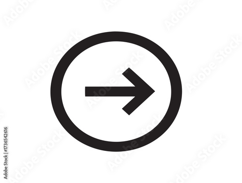 Free Download Minimal Arrow Circle Right Symbol in Stylish Vector Line Art - GFXLoad