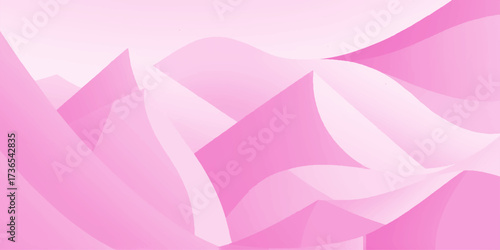 The vibrant pink and purple abstract background features a smooth wave pattern with decorative lines and a subtle light texture.  clean, vector, decoration, line, love, heart, waves, backgrounds, flow