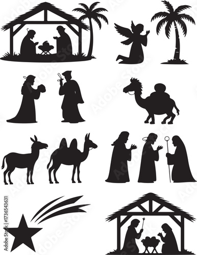 Celebrate the holy birth with classic Nativity silhouettes