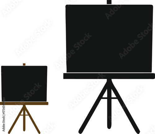 easel isolated on white background