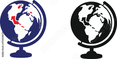 vector illustration of a globe