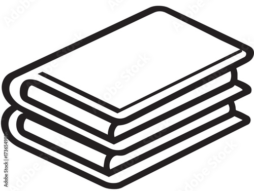 Minimalist Books Icon with Attractive Clean Vector Illustration