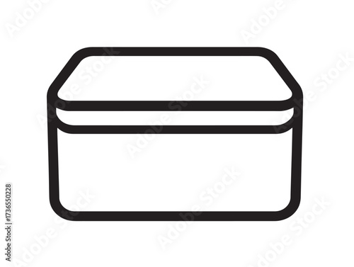 Modern Minimal Box Alt Icon in Sleek Vector Linework