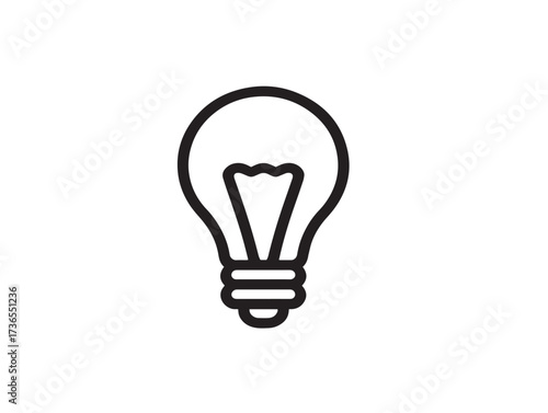Modern Clean Vector Bulb Icon with Attractive Minimalist Style