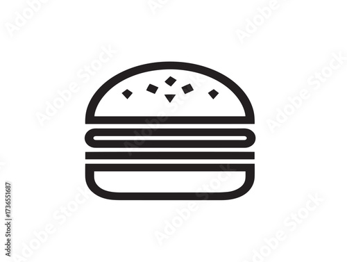 Attractive Burger Menu Icon in Sleek Minimal Line Vector