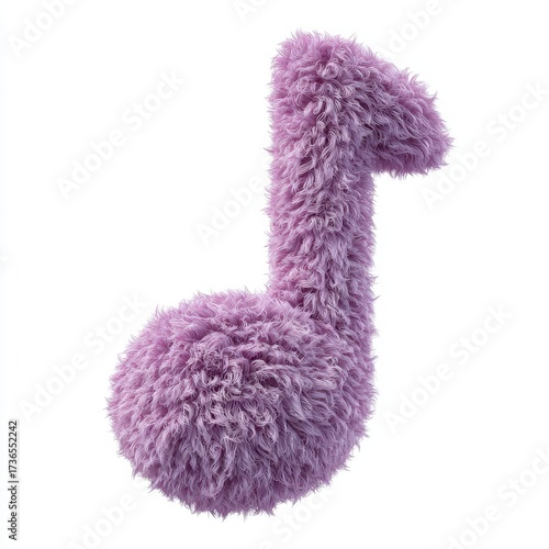 Fluffy light purple musical note plush soft cute symbol for music lovers and kids