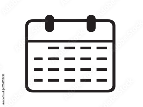 Clean Stylish Calendar Pen Icon with Attractive Minimal Linework