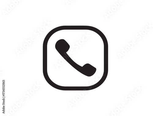 Sleek Minimal Incoming Call Icon in Stylish Clean Vector Design