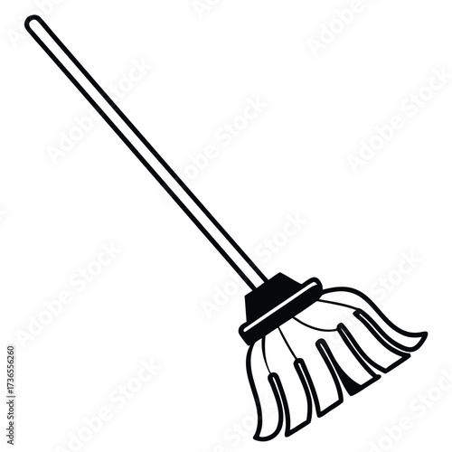 vector illustration of a mop