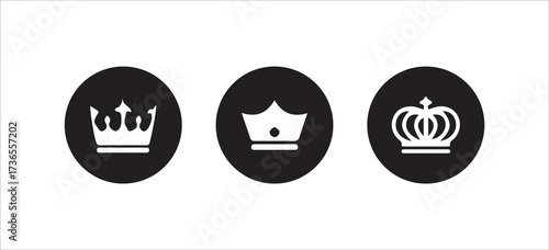 Crown icon icon, Crown symbol vector sign isolated on white background, Black crown symbol, Vector illustration eps 10.